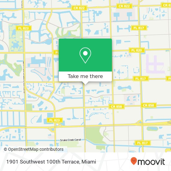 1901 Southwest 100th Terrace map