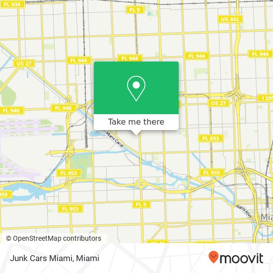 Junk Cars Miami map