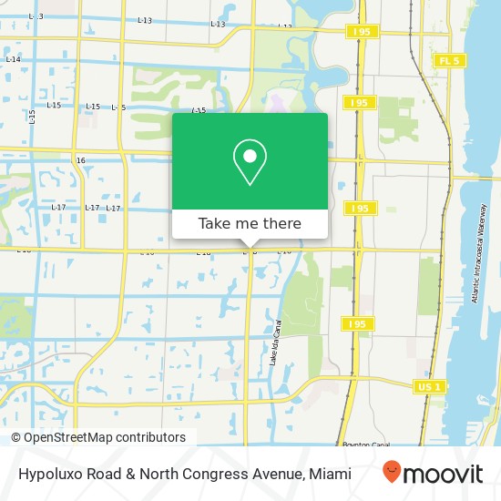 Hypoluxo Road & North Congress Avenue map