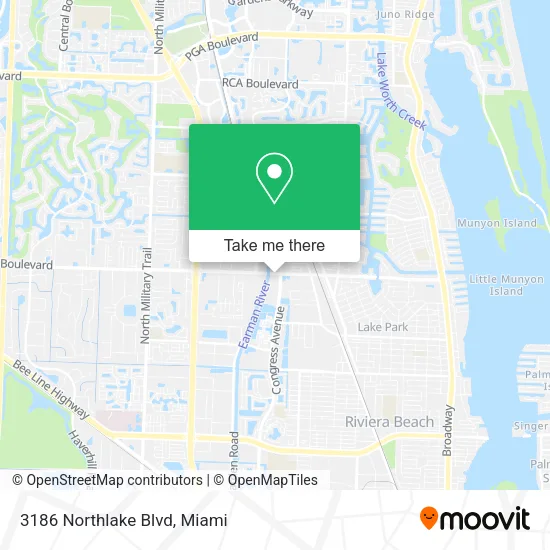 Mapa de 3186 Northlake Blvd