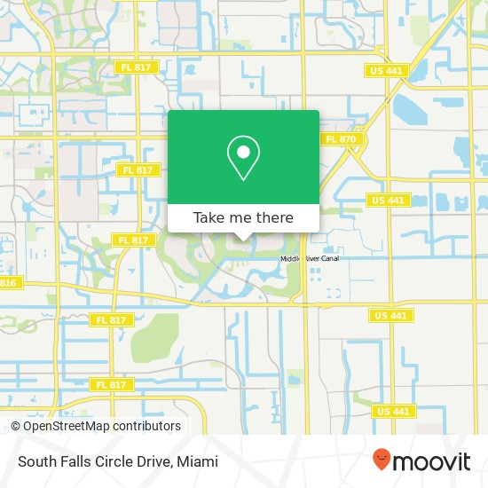 Mapa de South Falls Circle Drive