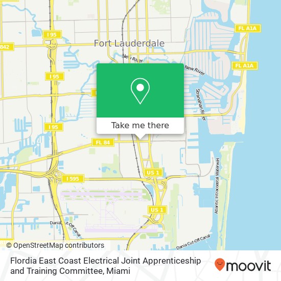 Mapa de Flordia East Coast Electrical Joint Apprenticeship and Training Committee