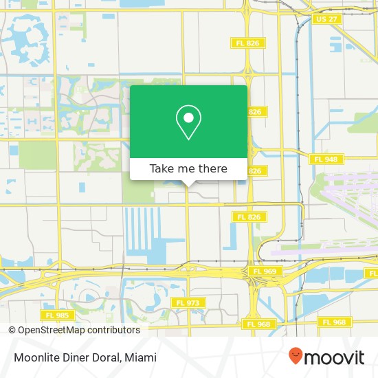 Mapa de Moonlite Diner Doral