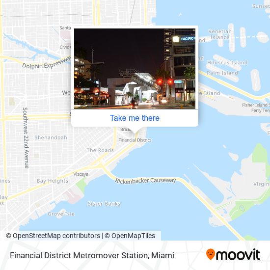 Financial District Metromover Station map
