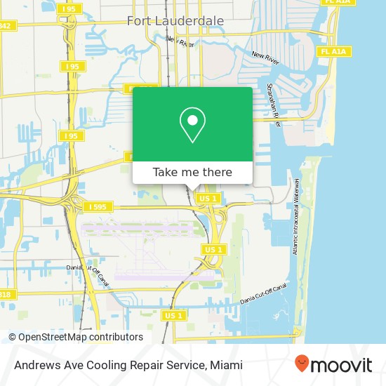 Mapa de Andrews Ave Cooling Repair Service