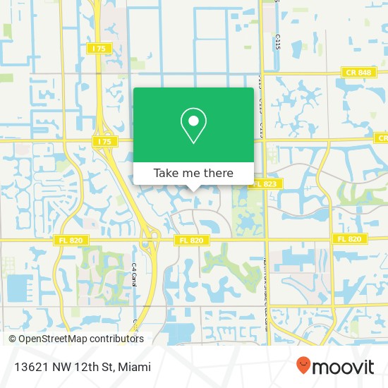 13621 NW 12th St map