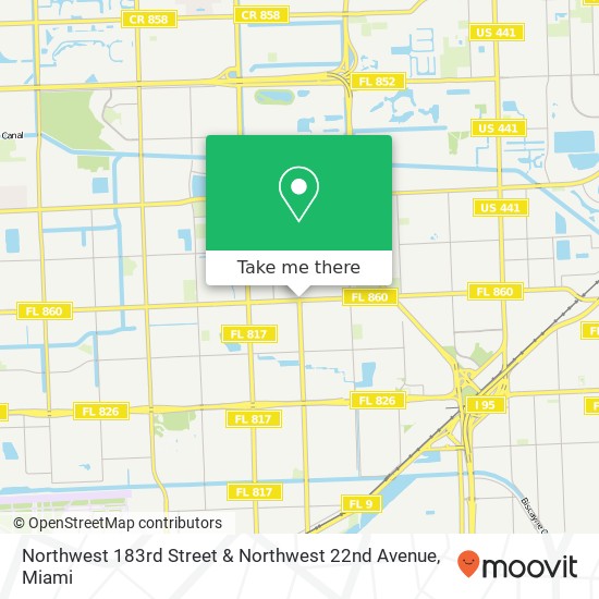Mapa de Northwest 183rd Street & Northwest 22nd Avenue