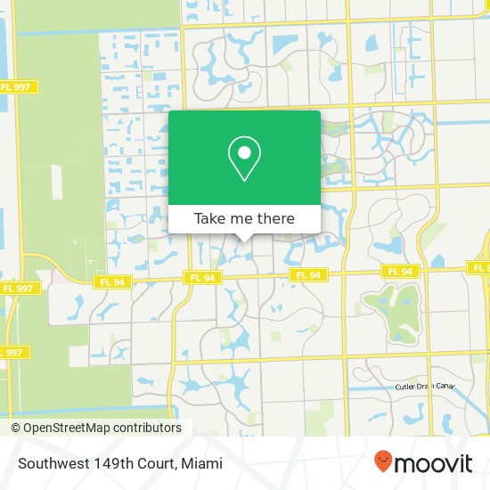 Southwest 149th Court map