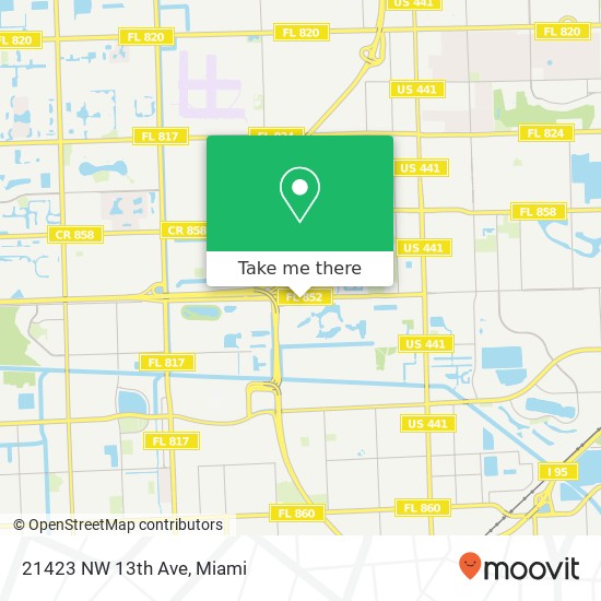 Mapa de 21423 NW 13th Ave