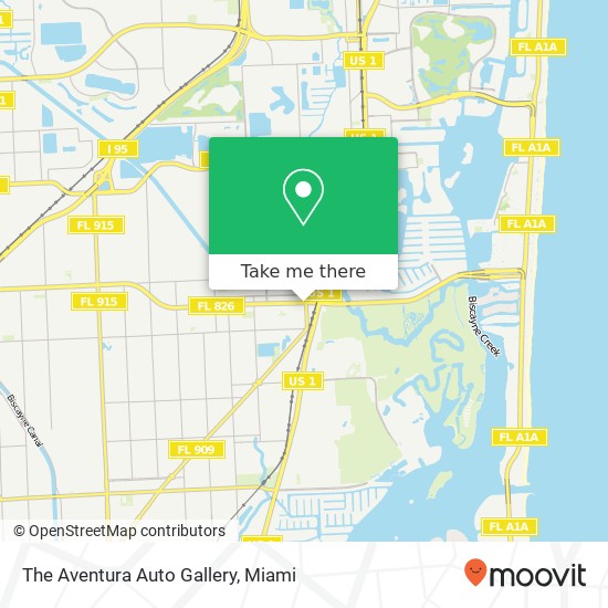 Mapa de The Aventura Auto Gallery