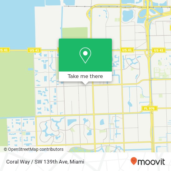 Coral Way / SW 139th Ave map