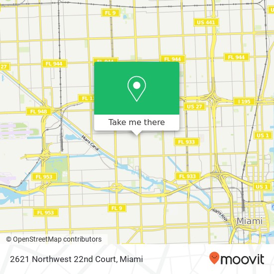 2621 Northwest 22nd Court map