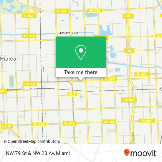 NW 79 St & NW 23 Av map