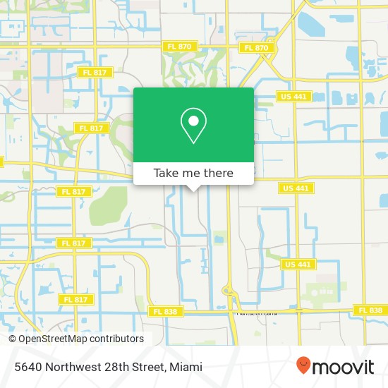 5640 Northwest 28th Street map