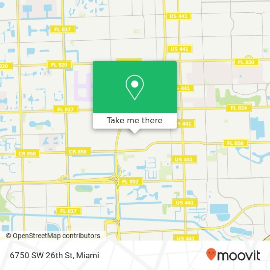 6750 SW 26th St map