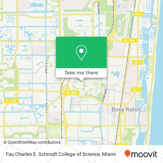 Fau Charles E. Schmidt College of Science map