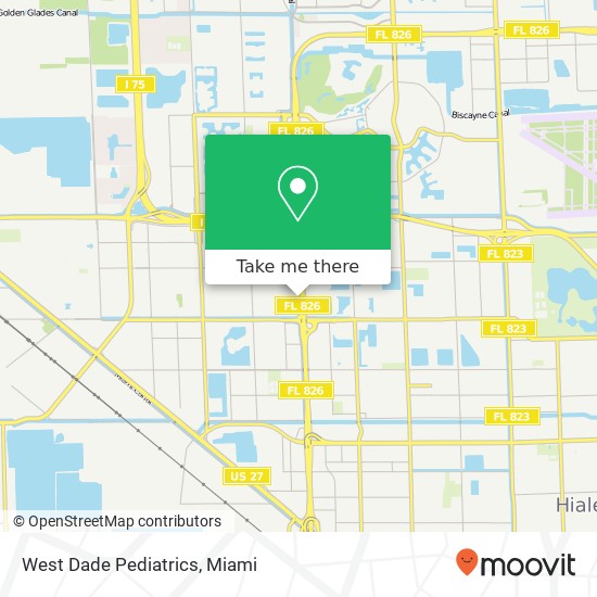 West Dade Pediatrics map