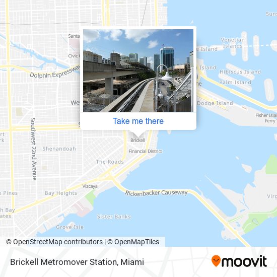 Mapa de Brickell Metromover Station