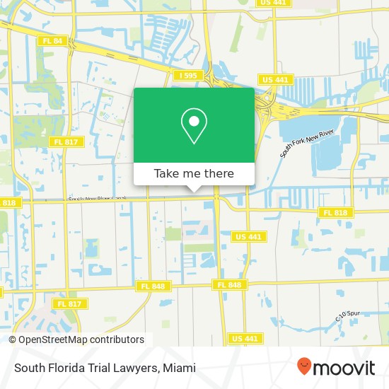 South Florida Trial Lawyers map