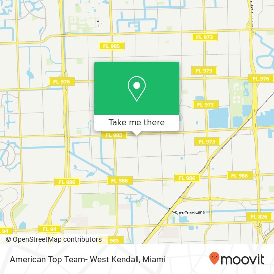 Mapa de American Top Team- West Kendall