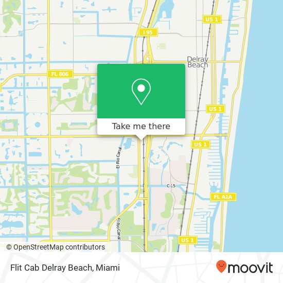 Mapa de Flit Cab Delray Beach