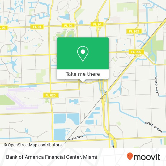 Mapa de Bank of America Financial Center