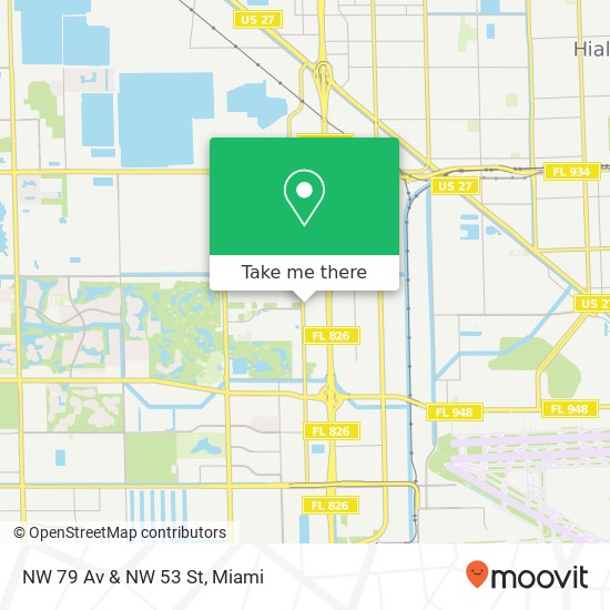 NW 79 Av & NW 53 St map