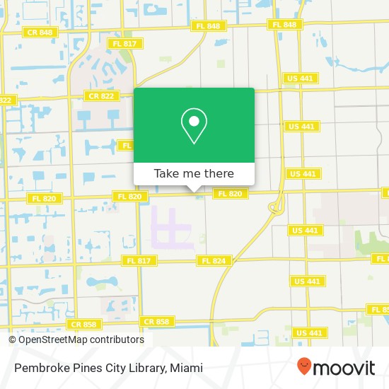 Pembroke Pines City Library map