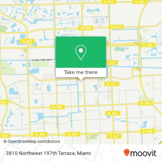 3810 Northwest 197th Terrace map