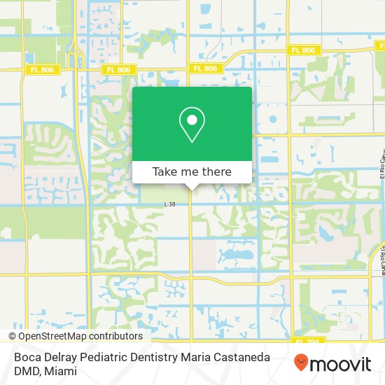 Boca Delray Pediatric Dentistry Maria Castaneda DMD map