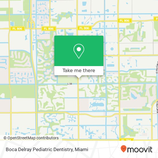 Boca Delray Pediatric Dentistry map