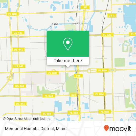 Memorial Hospital District map