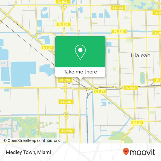 Medley Town map