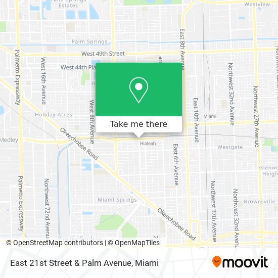 Mapa de East 21st Street & Palm Avenue