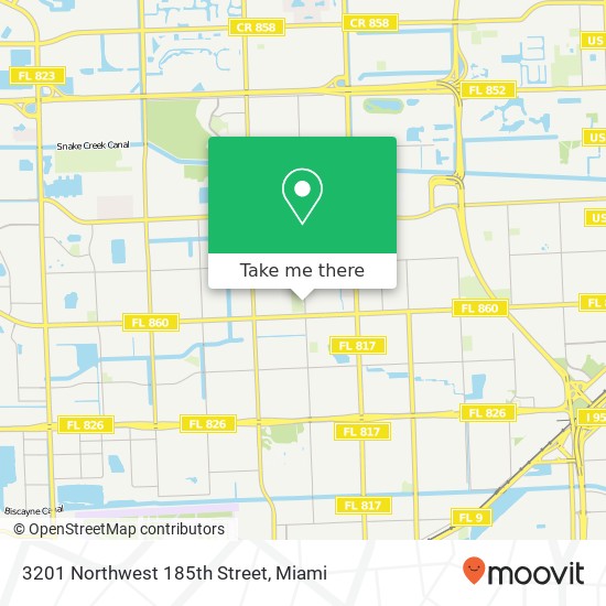 3201 Northwest 185th Street map