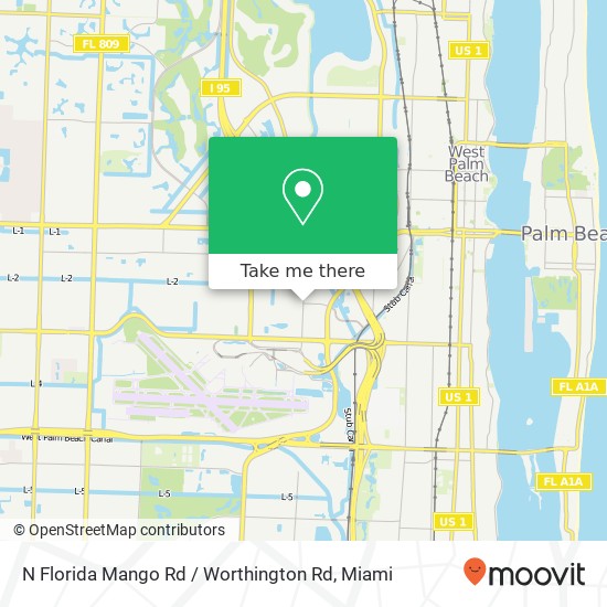 Mapa de N Florida Mango Rd / Worthington Rd