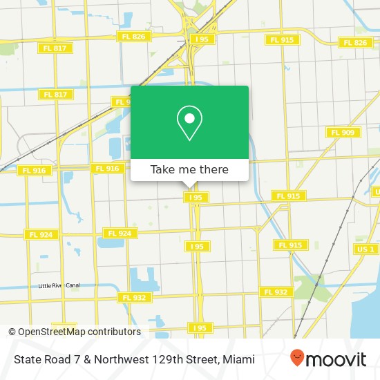 State Road 7 & Northwest 129th Street map