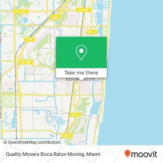 Mapa de Quality Movers Boca Raton Moving