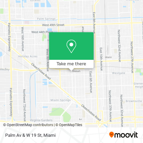 Palm Av & W 19 St map