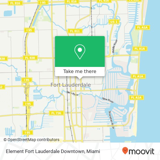 Mapa de Element Fort Lauderdale Downtown