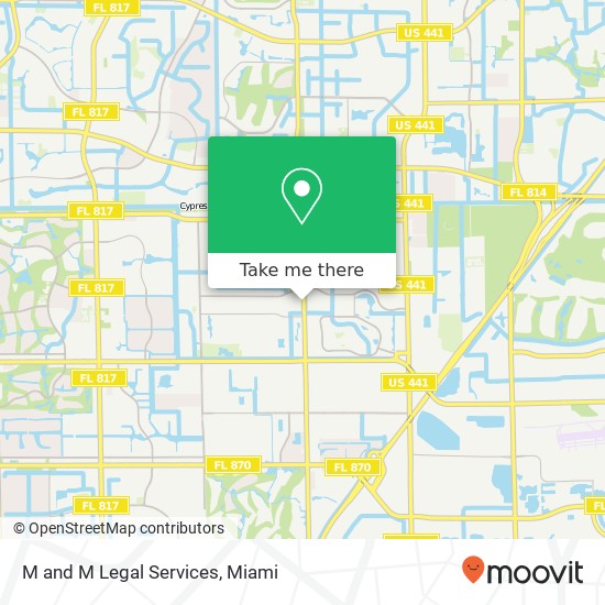 M and M Legal Services map