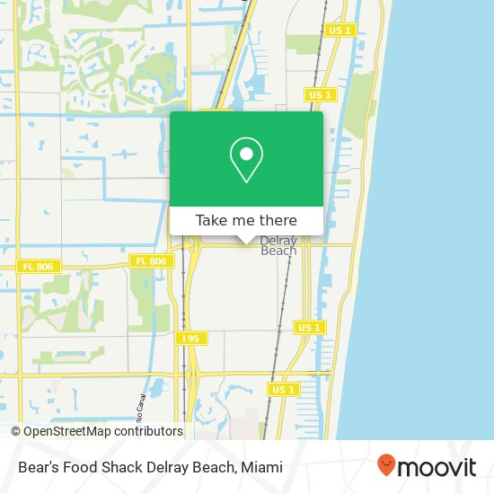 Mapa de Bear's Food Shack Delray Beach