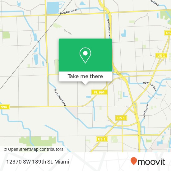 12370 SW 189th St map