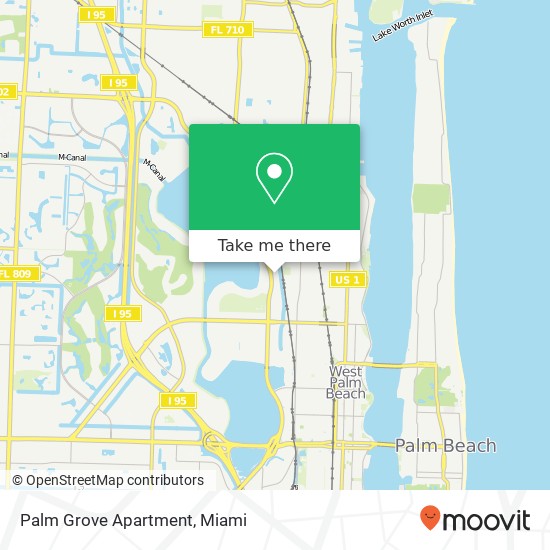 Mapa de Palm Grove Apartment