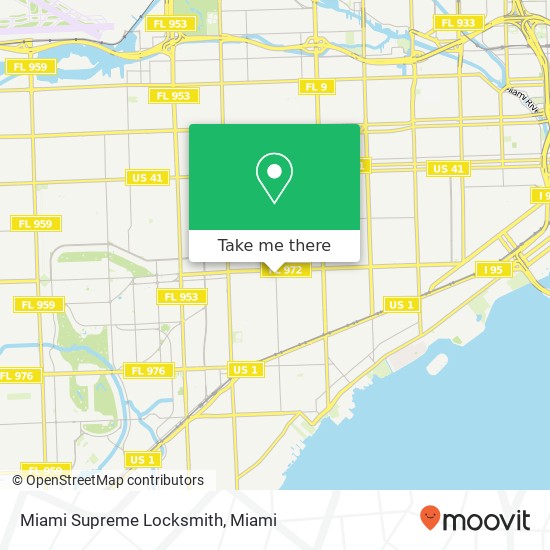 Mapa de Miami Supreme Locksmith