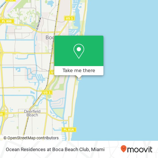 Ocean Residences at Boca Beach Club map