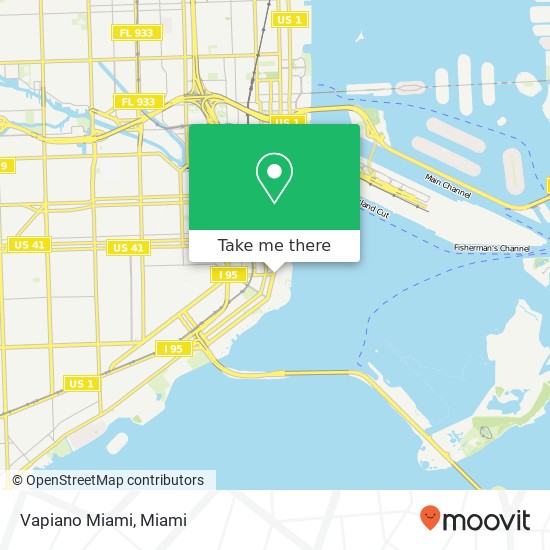 Vapiano Miami map
