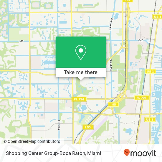 Mapa de Shopping Center Group-Boca Raton