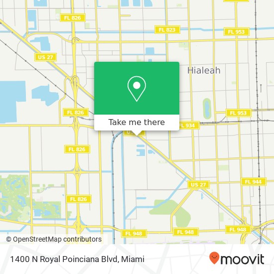 1400 N Royal Poinciana Blvd map