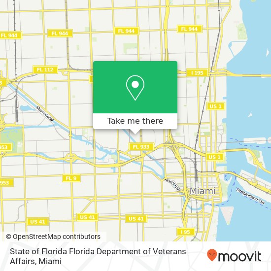 State of Florida Florida Department of Veterans Affairs map